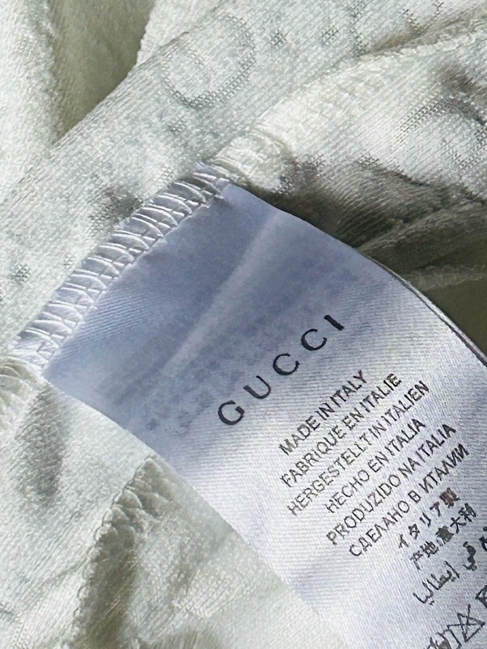 Gucci White Athletic Shorts with Red & Navy Side Stripes - Picture 6 of 7